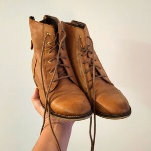 ALDO Women's Brown Lace Up Boots